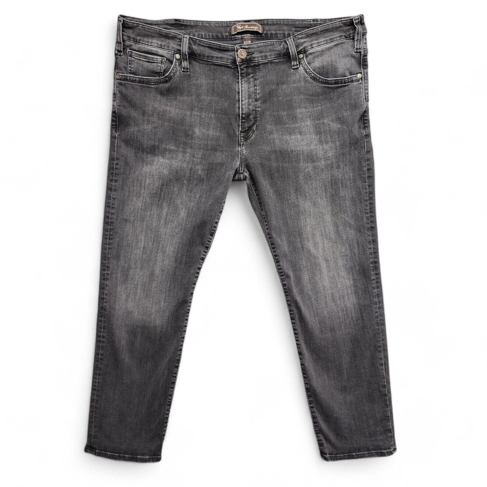 34 Heritage Courage Jeans Mens 42x30‎ (Fits as 41x29) Charcoal Straight Stretch